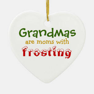 Oma's zijn moeders met vorst keramisch ornament