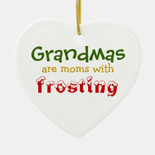 Oma's zijn moeders met vorst keramisch ornament (Voorkant)