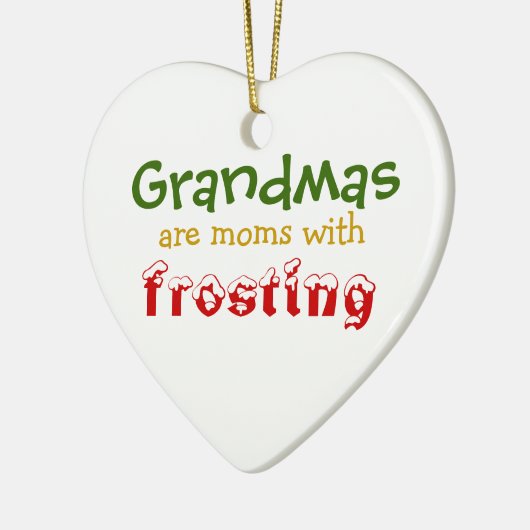 Oma's zijn moeders met vorst keramisch ornament (Links)