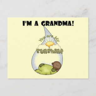 Oma's zonneschijn-Afro-Amerikaanse jongen Briefkaart