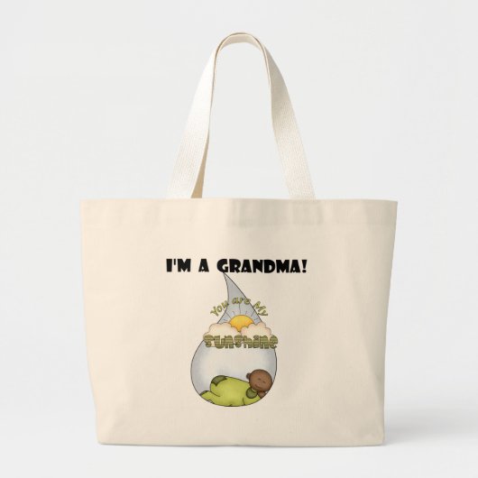 Oma's zonneschijn-Afro-Amerikaanse jongen Grote Tote Bag (Voorkant)