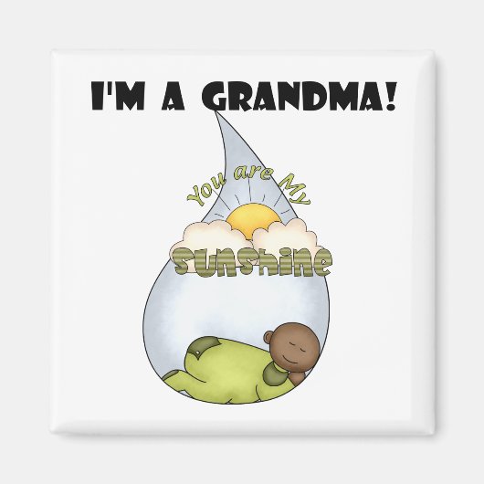 Oma's zonneschijn-Afro-Amerikaanse jongen Magneet (Voorkant)