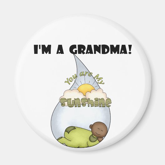 Oma's zonneschijn-Afro-Amerikaanse jongen Magneet (Voorkant)