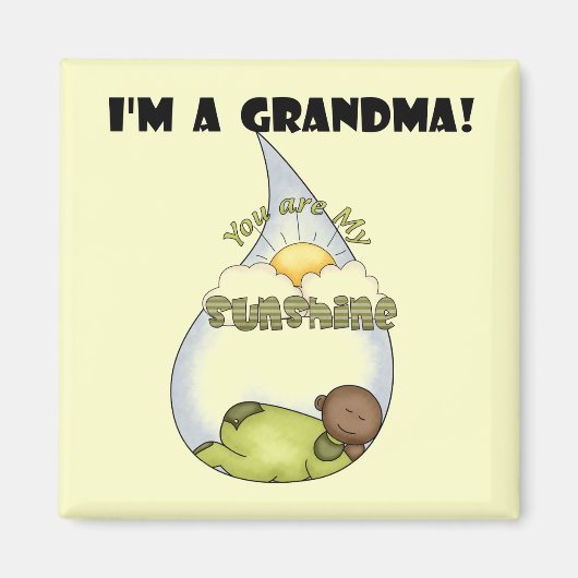 Oma's zonneschijn-Afro-Amerikaanse jongen Magneet (Voorkant)