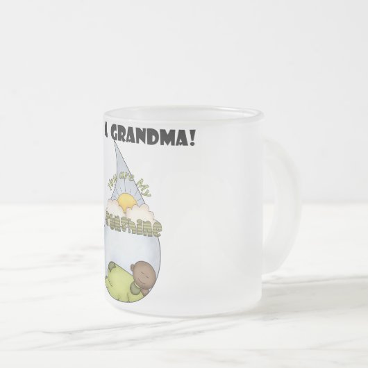 Oma's zonneschijn-Afro-Amerikaanse jongen Matglas Koffiemok (Voorkant rechts)