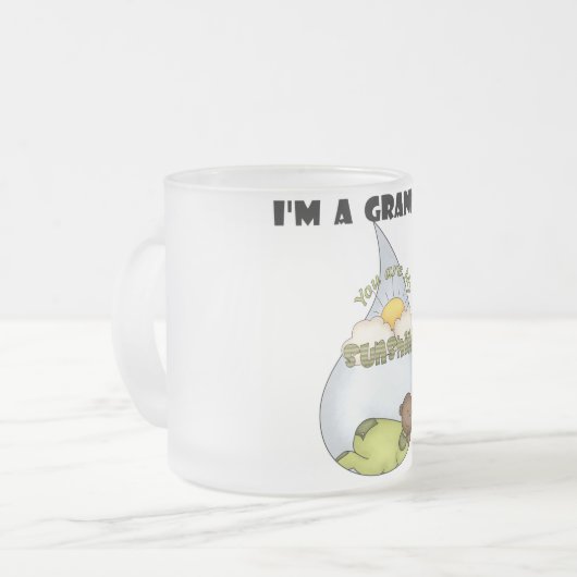 Oma's zonneschijn-Afro-Amerikaanse jongen Matglas Koffiemok (Voorkant links)