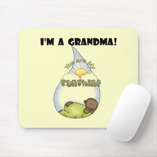 Oma's zonneschijn-Afro-Amerikaanse jongen Muismat (Met muis)