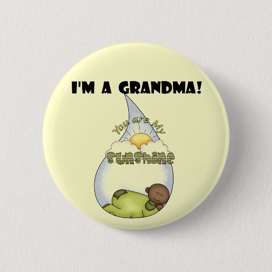 Oma's zonneschijn-Afro-Amerikaanse jongen Ronde Button 5,7 Cm (Voorkant)