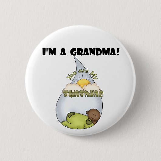 Oma's zonneschijn-Afro-Amerikaanse jongen Ronde Button 5,7 Cm (Voorkant)