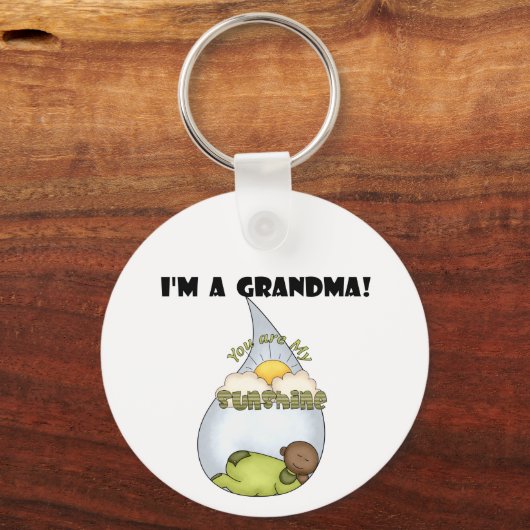 Oma's zonneschijn-Afro-Amerikaanse jongen Sleutelhanger (Voorkant)