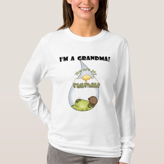 Oma's zonneschijn-Afro-Amerikaanse jongen T-shirt (Voorkant)