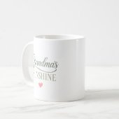 Oma's Zonneschijn Hartverwarmend Cadeau Koffiemok (Voorkant links)