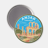 Omayyad Ruïnes van Anjar Libanon Magneet (Voorkant / Achterkant)