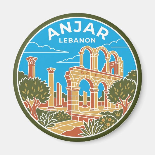 Omayyad Ruïnes van Anjar Libanon Magneet (Voorkant)