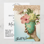 *~* Ombre 10A101 FOTO Cocktail BACHELORETTE Kaart (Voorkant / Achterkant)