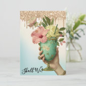 *~* Ombre 10A101 FOTO  Cocktail  DE VRIJGELLELLING Kaart (Staand voorkant)