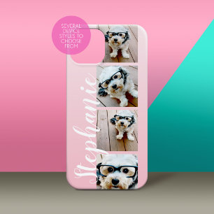 Ombre 4 Foto's Handgeschreven lettertype — KAN KLE iPhone 15 Case