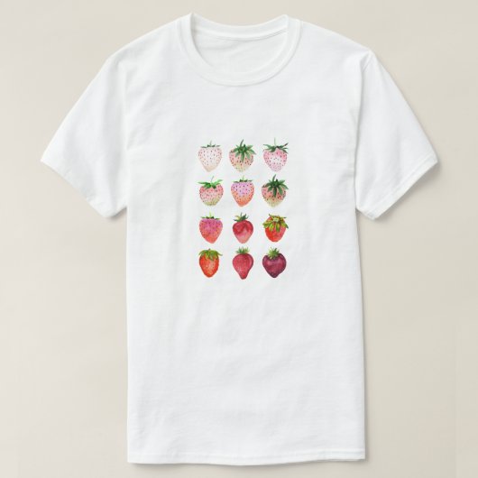 Ombré aardbeien t-shirt (Design voorkant)
