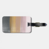 Ombre Abstracte Waterverf Stripes in Dusty Lila Bagagelabel (Achterkant horizontaal)