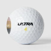 Ombre Abstracte Waterverf Stripes in Dusty Lila Golfballen (Logo)
