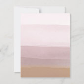 Ombre Abstracte Waterverf Stripes in Dusty Lila Notitiekaartje (Achterkant)