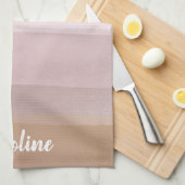 Ombre Abstracte Waterverf Stripes in Dusty Lila Theedoek (Quarter Fold)