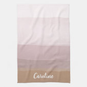 Ombre Abstracte Waterverf Stripes in Dusty Lila Theedoek (Verticaal)