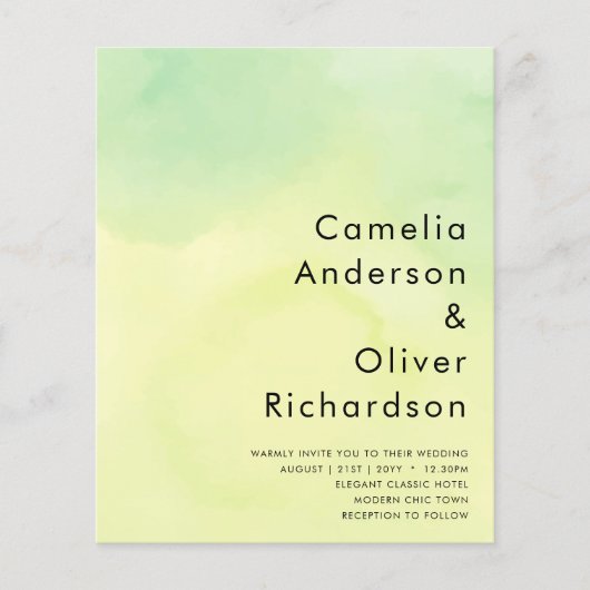 OMBRE All-in-1 Budget Citroen Lime Huwelijksuitnod (Voorkant)