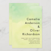 OMBRE All-in-1 Budget Citroen Lime Huwelijksuitnod Kaart (Voorkant / Achterkant)