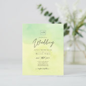 OMBRE All-in-1 Budget Lemon Limoen Wedding Invites (Staand voorkant)