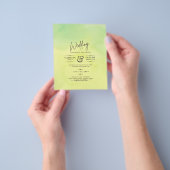 OMBRE All-in-1 Budget Lemon Limoen Wedding Invites Flyer (Hand)
