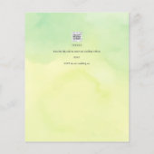 OMBRE All-in-1 Budget Lemon Limoen Wedding Invites Flyer (Achterkant)