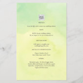 OMBRE All-in-1 Budget Lemon Limoen Wedding Invites Flyer (Achterkant)