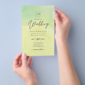 OMBRE All-in-1 Budget Lemon Limoen Wedding Invites Flyer (Hand)