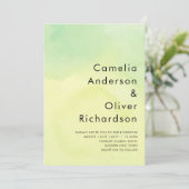 OMBRE All-in-1 Budget Lemon Limoen Wedding Invites Kaart (Staand voorkant)