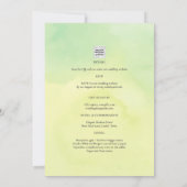 OMBRE All-in-1 Budget Lemon Limoen Wedding Invites Kaart (Achterkant)