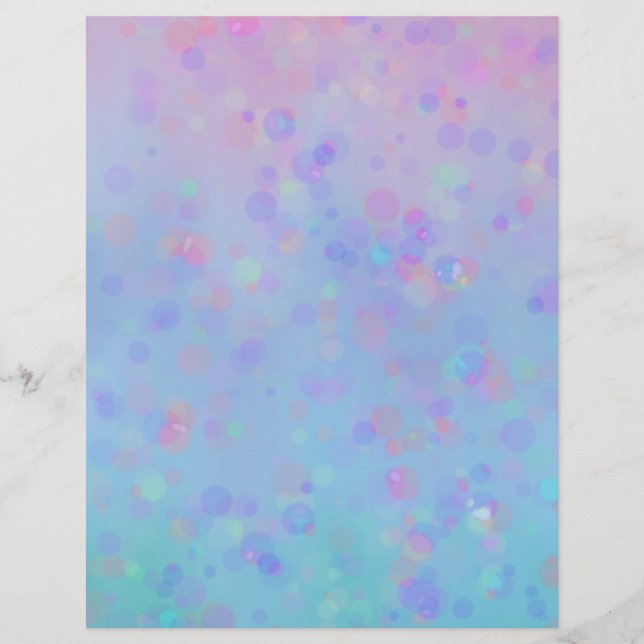 Ombre Aqua, Blauw, Paars, Roze design papier (Voorkant)
