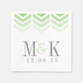 Ombre Arrows Modern Chevron Modern Monogram Servet (Voorkant)