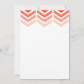 Ombre Arrows Modern Chevron Wedding Invitation Kaart (Achterkant)