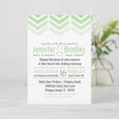 Ombre Arrows Moderne Chevron bruiloft uitnodiging (Staand voorkant)