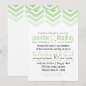 Ombre Arrows Moderne Chevron bruiloft uitnodiging (Voorkant / Achterkant)