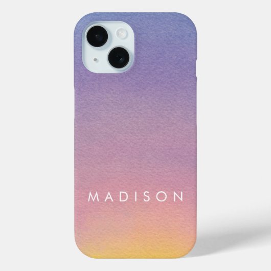 Ombre Avond Zonsondergang Waterverf Sky gepersonal Case-Mate iPhone Case (Achterkant)