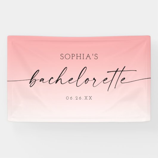 Ombré Bachelorette Party Banner (Horizontaal)