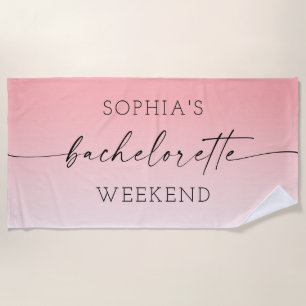 Ombré Bachelorette Party Beach Towel Strandlaken