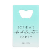 Ombre Bachelorette Party Favors Creditkaart Flessenopener (Voorkant)