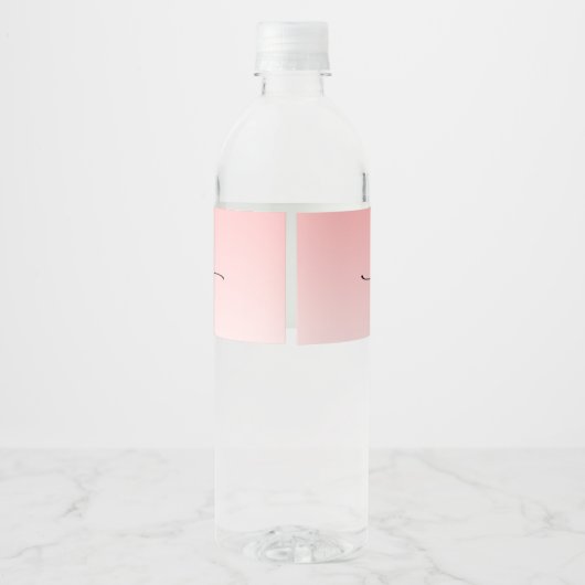 Ombré Bachelorette Water Fles Etiketten (Achterkant)