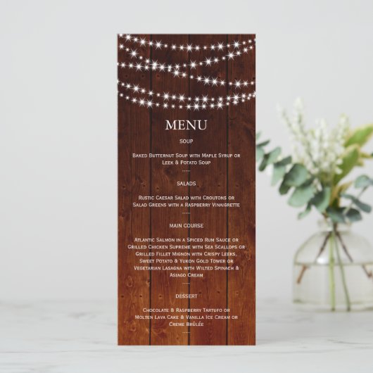 Ombre Barn Board Twinkle Lights Menu (Staand voorkant)