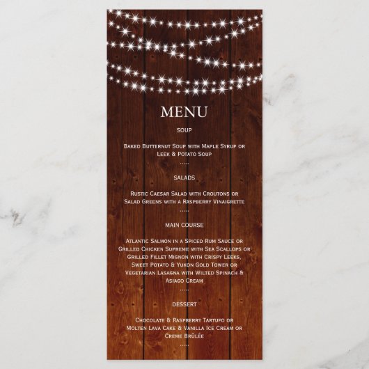 Ombre Barn Board Twinkle Lights Menu (Voorkant)