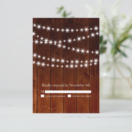 Ombre Barn Board Twinkle Lights RSVP (Staand voorkant)