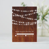 Ombre Barn Board Twinkle Lights RSVP Kaartje (Staand voorkant)